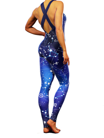 Astrology Signs Blue Unitard-unitard-bootysculpted